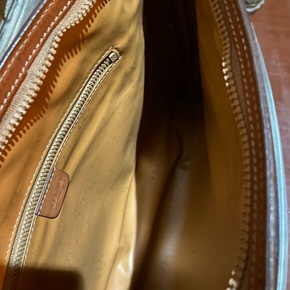 Celine Macadam Large Brown Clutch Bag PVC Leather - Picture 5 of 7